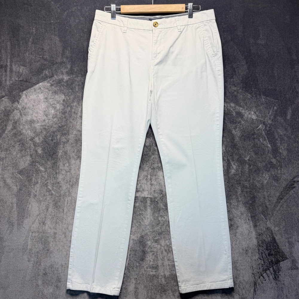 Tommy Hilfiger Chino Pants Womens 10 White Cotton Straight Mid Rise Stretch